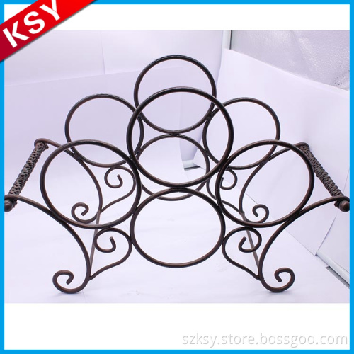Fashionable Superior Quality Decorative Bar Metal Holder Wine Rack For Wall